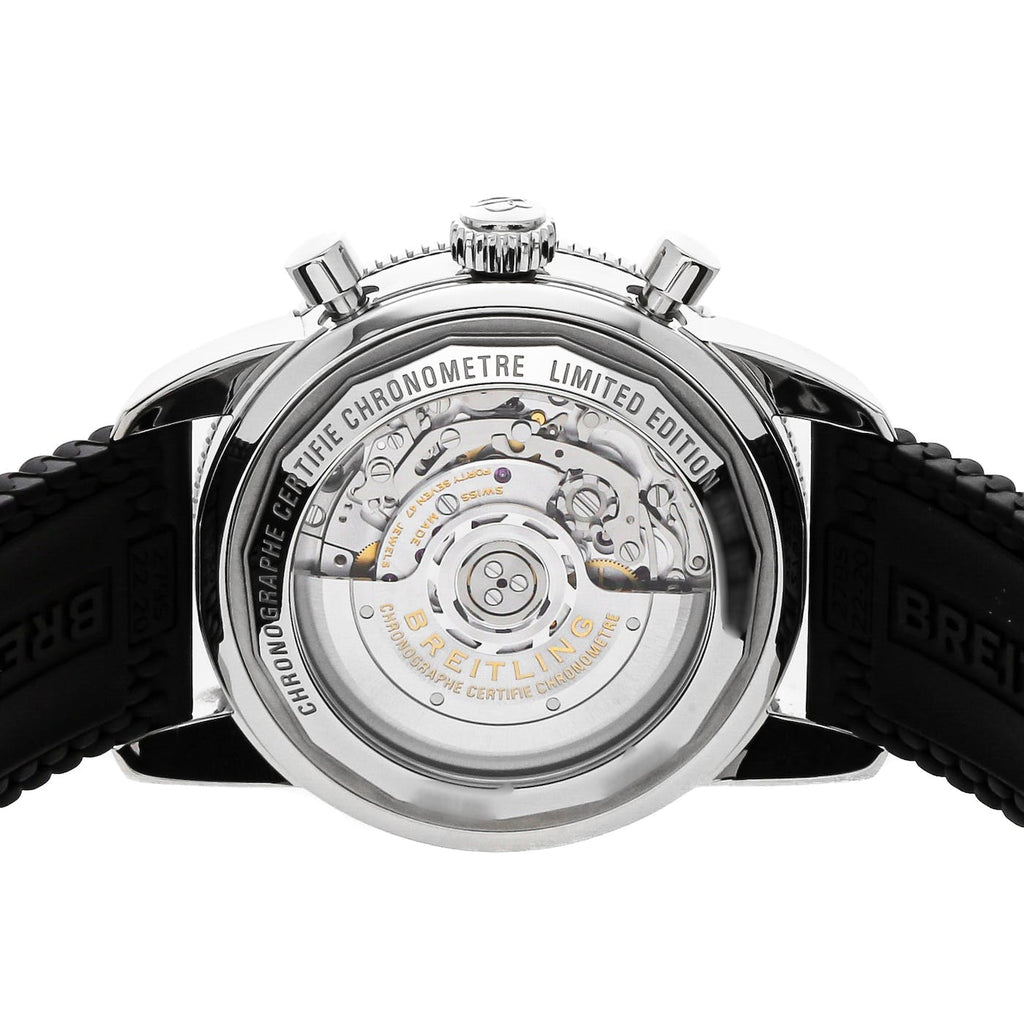 Breitling Superocean Heritage B01 Chronograph 44 Limited Edition Green Dial Black Mesh Bracelet Watch for Men - AB01621A1L1S1 Buy Now By Breitling