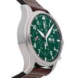 IWC Pilot's Watch Chronograph Edition Racing Green 43mm Green Dial Brown Leather Strap Watch for Men - IW377726 Buy Now By IWC