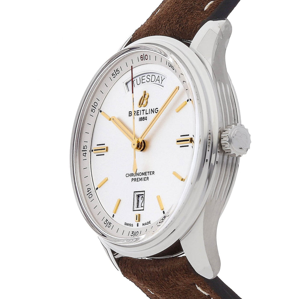 Breitling Premier Automatic Chronometer 40mm Silver Dial Mens Watch - A45340211G1X3 Buy Now By Breitling