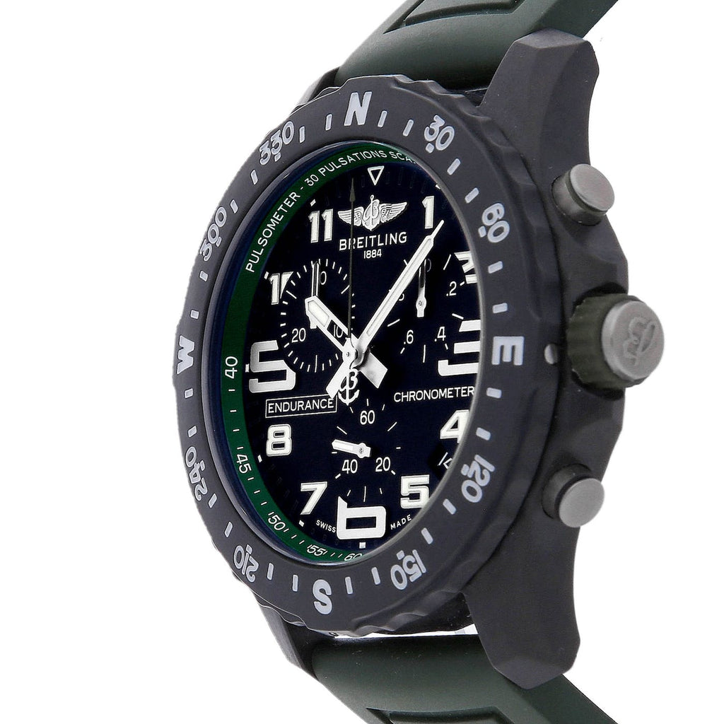 Breitling Endurance Pro Black Dial Green Rubber Strap Watch for Men - X82310D31B1S1 Buy Now By Breitling