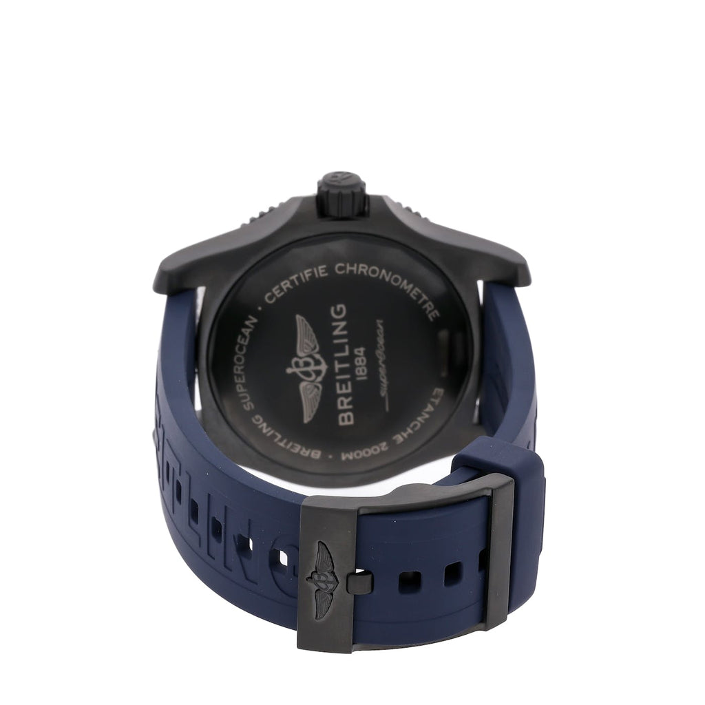 Breitling Superocean Automatic 46mm Blue Dial Blue Rubber Strap Watch for Men - M17368D71C1S1 Buy Now By Breitling