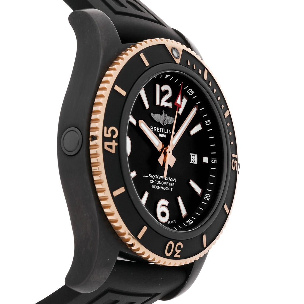 Breitling Superocean Automatic 46mm Black Dial Black Rubber Strap Watch for Men - U17368221B1S1 Buy Now By Breitling