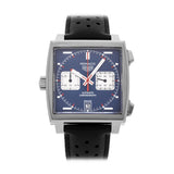 Tag Heuer Monaco Automatic Chronograph Blue Dial Black Leather Strap Watch for Men - CAW211P.FC6356 Buy Now By Tag Heuer