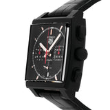 Tag Heuer Monaco Automatic Chronograph Black Dial Black Leather Strap Watch for Men - CBL2180.FC6497 Buy Now By Tag Heuer