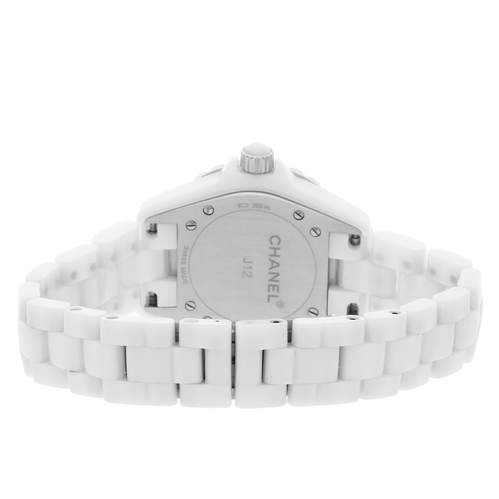 Chanel J12 Diamonds Quartz Ceramic White Dial White Steel Strap Watch for Women - J12 H2422