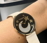 Coach Perry Black Dial White Leather Strap Watch for Women - 14503041 Buy Now By Coach