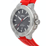 Oris Aquis Date Relief Grey Dial Red Rubber Strap Watch for Men - 0173377304153-0742466EB Buy Now By Oris