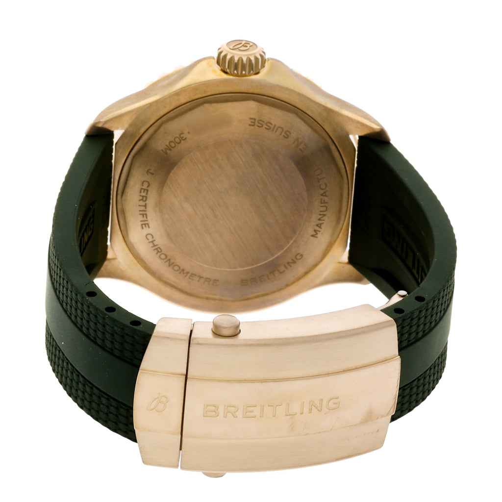 Breitling Superocean Automatic 42 Green Dial Green Rubber Strap Watch for Men - N17375201L1S1 Buy Now By Breitling