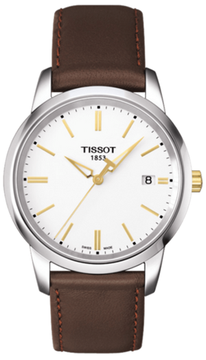 Tissot T Classic Dream White Dial Brown Leather Strap Watch for Men - T033.410.26.011.01 Buy Now By Tissot