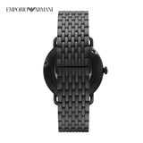 Emporio Armani Automatic Multifunction Black Dial Black Mesh Bracelet Watch For Men - AR60025 Buy Now By Emporio Armani