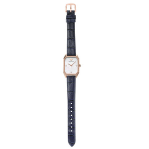 Emporio Armani Gianni T Bar Quartz Mother of Pearl Dial Blue Leather Strap Watch For Women - AR11466 Buy Now By Emporio Armani
