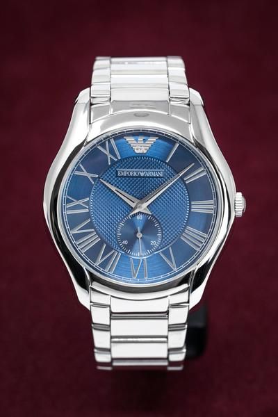 Emporio Armani Valente Quartz Blue Dial Silver Steel Strap Watch For Men - AR11085 Buy Now By Emporio Armani