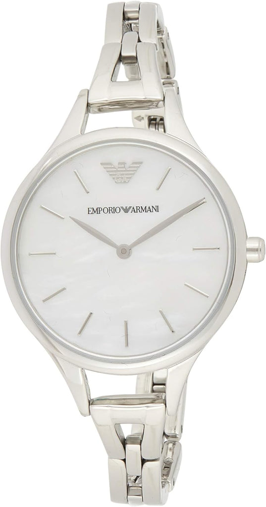 Emporio Armani Aurora Mother Of Pearl White Dial Silver Steel Strap Watch For Women - AR11054 Buy Now By Emporio Armani