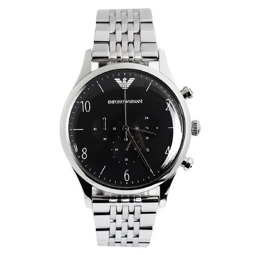 Emporio Armani Beta Chronograph Black Dial Steel Strap Watch For Men - AR1863 Buy Now By Emporio Armani
