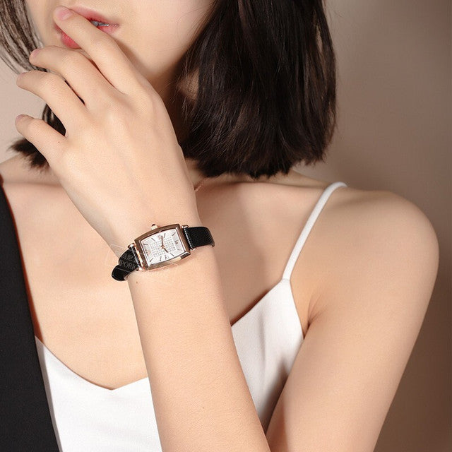 Emporio Armani Gianni T Bar Quartz White Dial Black Leather Strap Watch For Women - AR11408 Buy Now By Emporio Armani