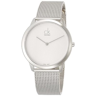 Calvin Klein Minimal White Dial Silver Mesh Bracelet Watch for Men - K3M2112Y Buy Now By Calvin Klein