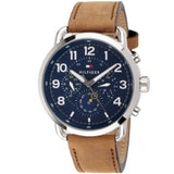 Tommy Hilfiger Briggs Chronograph Blue Dial Brown Leather Strap Watch for Men - 1791424 Buy Now By Tommy Hilfiger