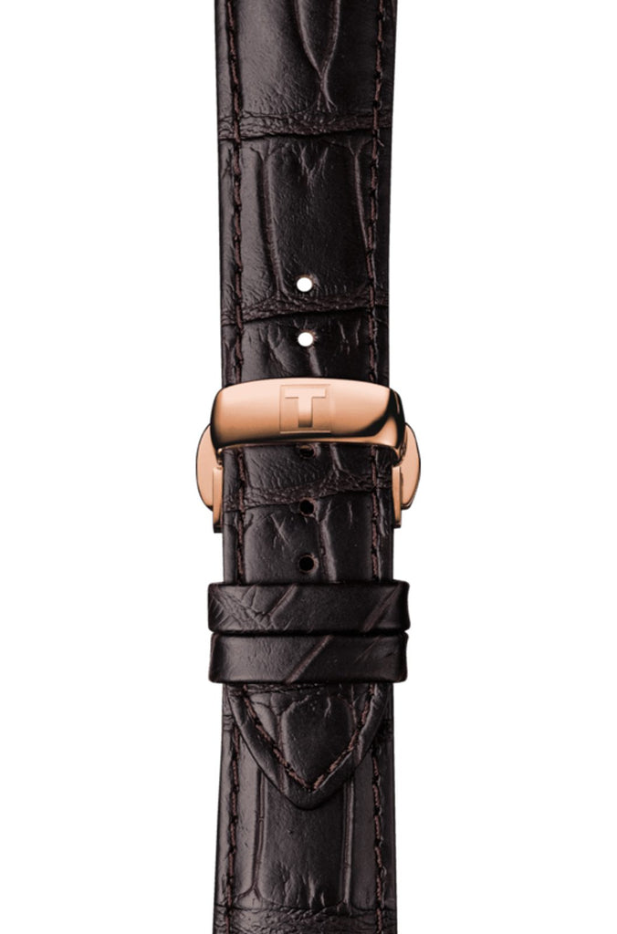 Tissot Des Tourelles Chronograph Silver Dial Brown Leather Strap Watch For Men - T099.427.36.038.00 Buy Now By Tissot