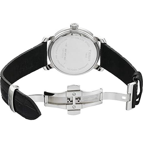 Tissot T Classic Bridgeport Black Dial Black Leather Strap Watch For Men - T097.410.16.058.00 Buy Now By Tissot