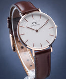 Daniel Wellington Classic Petite Bristol White Dial Brown Leather Strap Watch For Women - DW00100171 Buy Now By Daniel Wellington