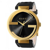 Gucci Interlocking Special Edition Grammy Black Dial Black Leather Strap Watch For Men - YA133208 Buy Now By Gucci