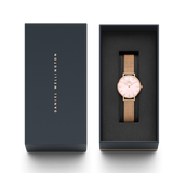 Daniel Wellington Petite Melrose Mother of Pearl Pink Dial Pink Mesh Strap Watch For Women - DW00100513 Buy Now By Daniel Wellington
