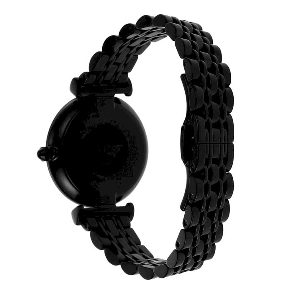 Emporio Armani Gianni T Bar All Black Diamond Dial Watch For Women - AR11245 Buy Now By Emporio Armani