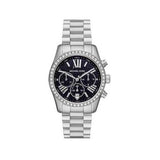Michael Kors Lexington Chronograph Black Dial Silver Steel Strap Watch For Women - MK7277 Buy Now By Michael Kors