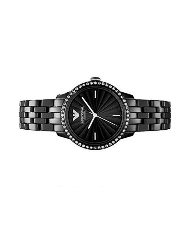 Emporio Armani Crystal Ceramica Black Dial Black Steel Strap Watch For Women - AR1478 Buy Now By Emporio Armani