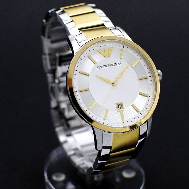 Emporio Armani Renato Silver Dial Two Tone Steel Strap Watch For Men - AR2449 Buy Now By Emporio Armani