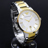 Emporio Armani Renato Silver Dial Two Tone Steel Strap Watch For Men - AR2449 Buy Now By Emporio Armani
