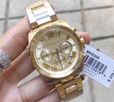 Michael Kors Brecken Chronograph Gold Dial Gold Steel Strap Watch For Women - MK6366 Buy Now By Michael Kors