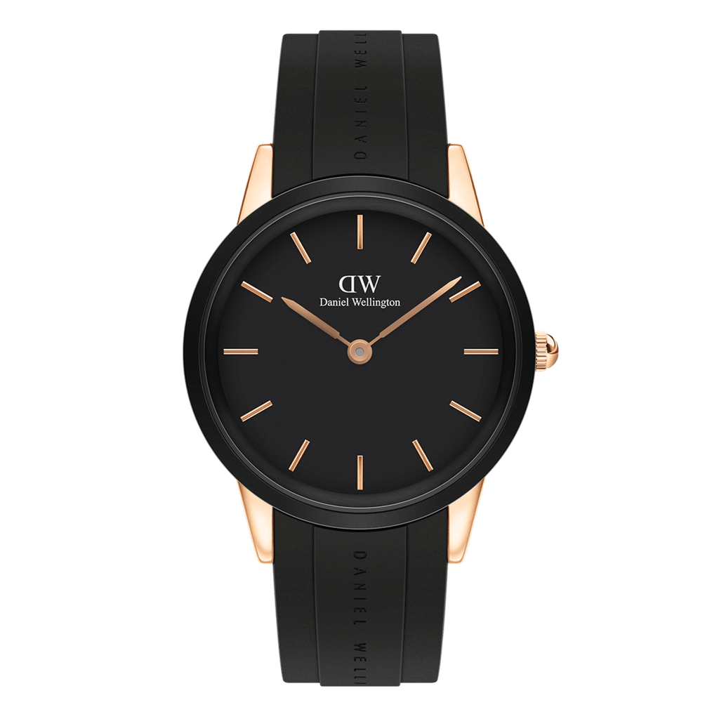 Daniel Wellington Iconic Motion Black Dial Black Rubber Strap Watch For Men - DW00100425 Buy Now By Daniel Wellington