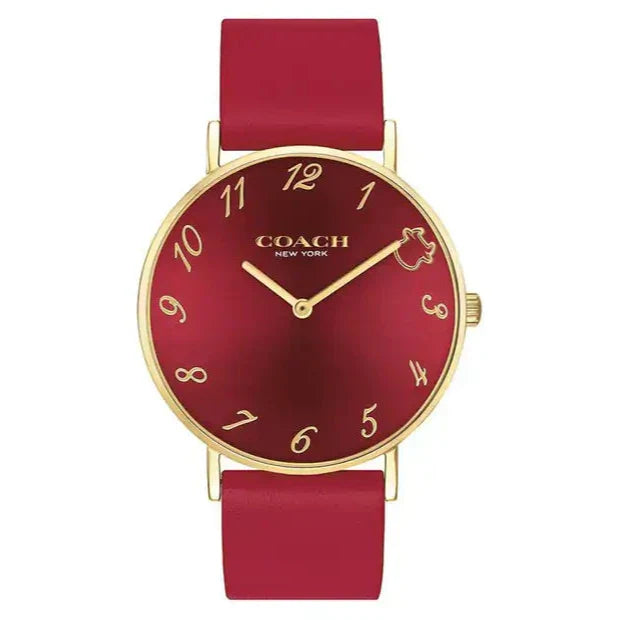 Coach Perry Red Dial Red Leather Strap Watch for Women - 14503722 Buy Now By Coach