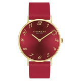 Coach Perry Red Dial Red Leather Strap Watch for Women - 14503722 Buy Now By Coach