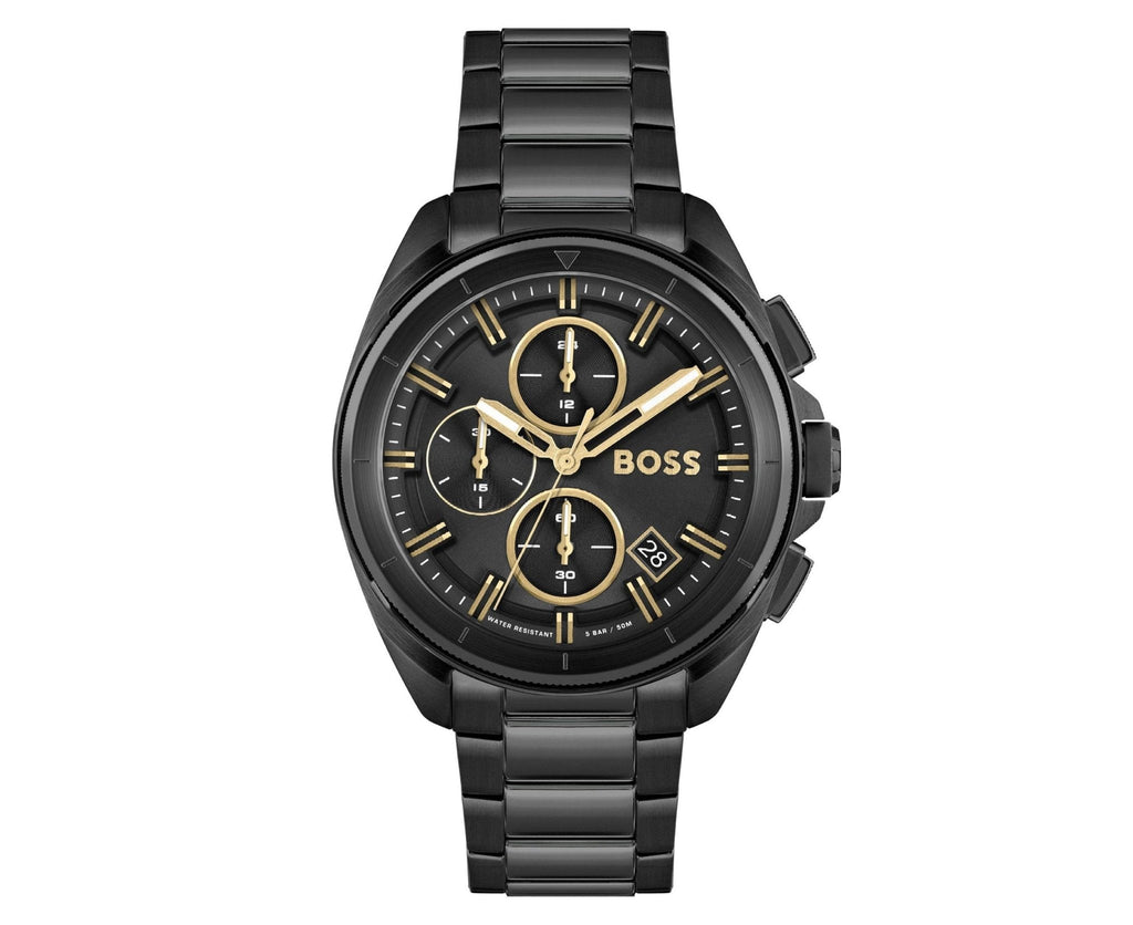Hugo Boss Volane Black Dial Black Steel Strap Watch for Men - 1513950 Buy Now By Hugo Boss