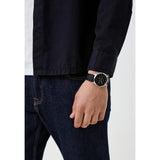 Fossil Neutra Minimalist Moonphase Black Dial Black Leather Strap Watch for Men - FS5904 Buy Now By Fossil