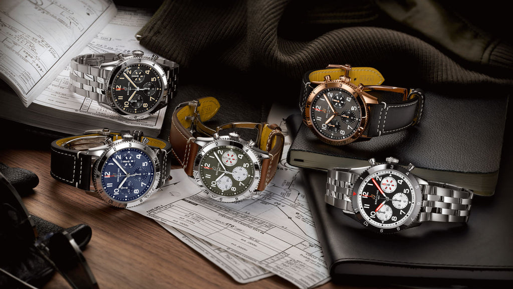 Breitling Avi Ref. 765 1964 Re Edition Black Dial Black Leather Strap Watch for Men - AB09451A1B1X1 Buy Now By Breitling