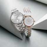 Emporio Armani Gianni T Bar Quartz White Dial Two Tone Steel Strap Watch For Women - AR80035 Buy Now By Emporio Armani