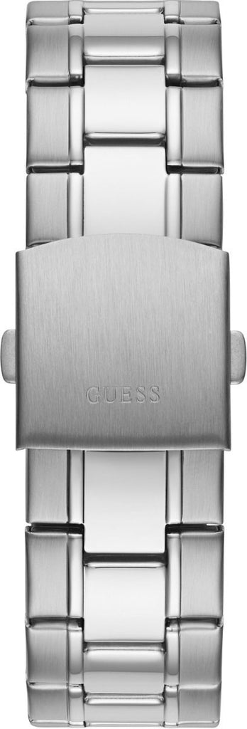 Guess Commander Chronograph Black Dial Silver Steel Strap Watch for Men - GW0056G1 Buy Now By Guess