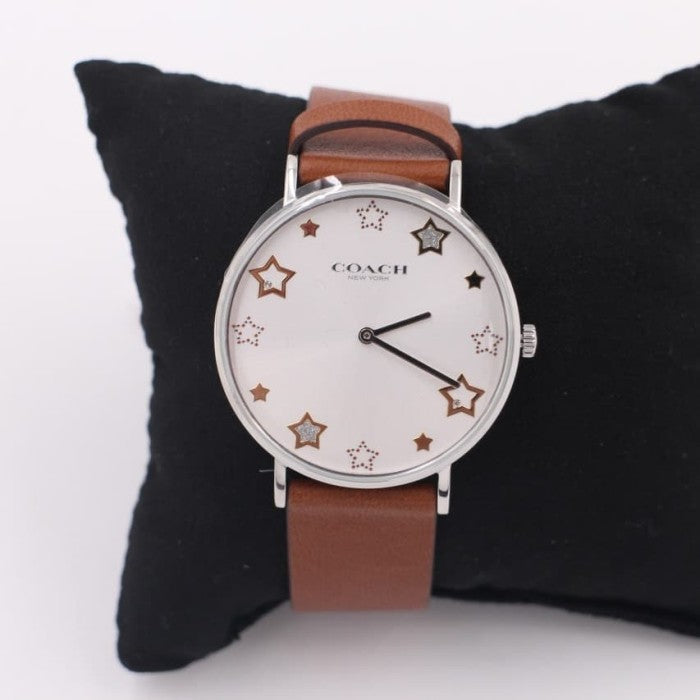 Coach Perry White Dial Brown Leather Strap Watch for Women - 14503242 Buy Now By Coach