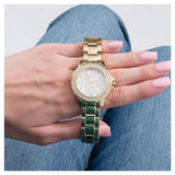 Guess Crown Jewel Diamonds White Dial Gold Steel Strap Watch for Women - GW0410L2 Buy Now By Guess