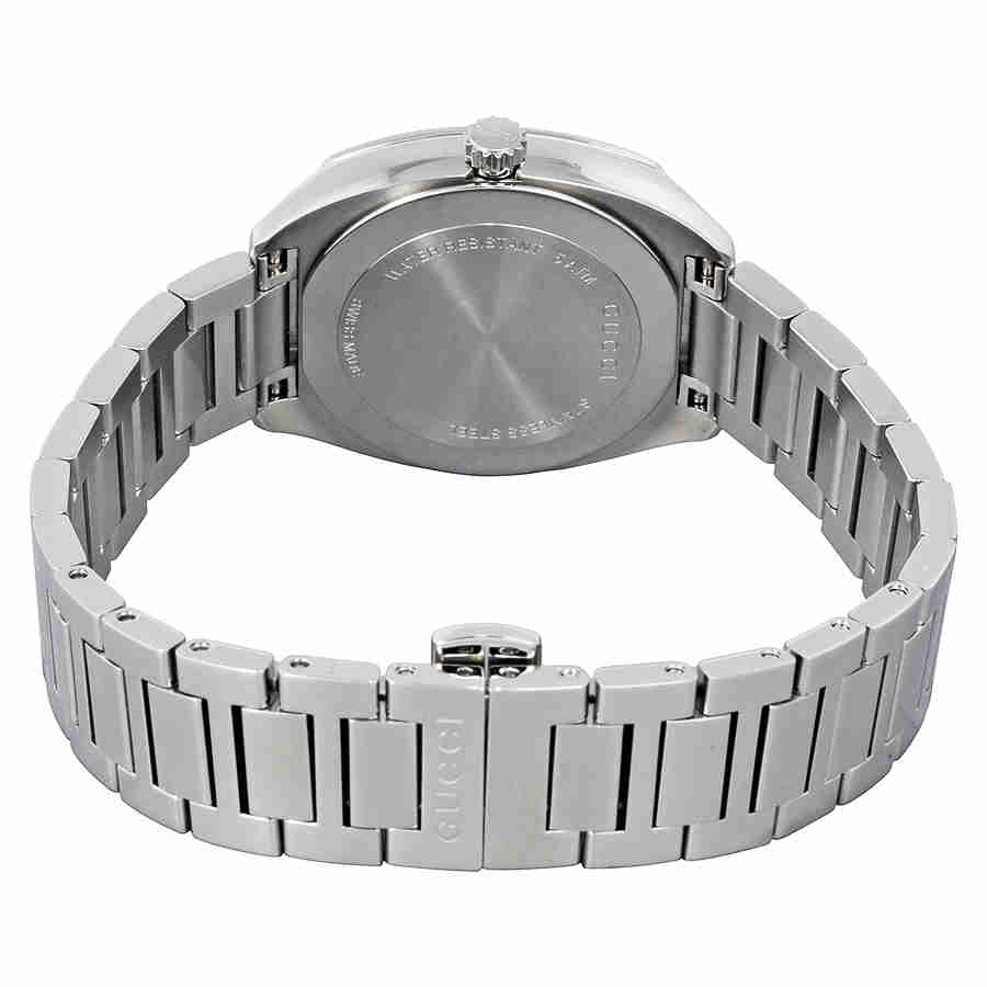 Gucci GG2570 Diamonds Black Dial Silver Steel Strap Watch For Women - YA142503 Buy Now By Gucci