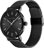 Calvin Klein Minimal Black Dial Black Mesh Bracelet Watch for Men - K3M21421 Buy Now By Calvin Klein
