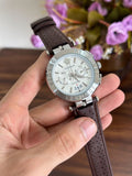 Versace Aion Chronograph White Dial Brown Leather Strap Watch for Men - VBR010017 Buy Now By Versace