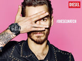 Diesel BAMF Chronograph Black Dial Black Leather Strap Watch For Men - DZ7345 Buy Now By Diesel