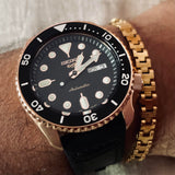 Seiko 5 Sport SKX Automatic Black Dial Black Silicone Strap Watch For Men - SRPD76K1 Buy Now By Seiko