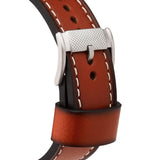 Fossil Machine Chronograph Blue Dial Brown Leather Strap Watch for Men - FS5232 Buy Now By Fossil