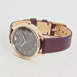 Emporio Armani Quartz Grey Dial Brown Leather Strap Watch For Women - AR11172 Buy Now By Emporio Armani