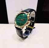 Gucci Le Marche Des Merveilles Quartz Green Dial Black Leather Strap Watch For Women - YA126463 Buy Now By Gucci